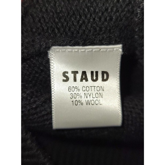 STAUD Rook Floral Embroidered Cardigan in Black Size S - Picture 8 of 12